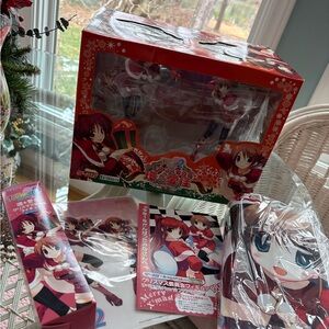 Anime Character Action Figure Set - Red and White